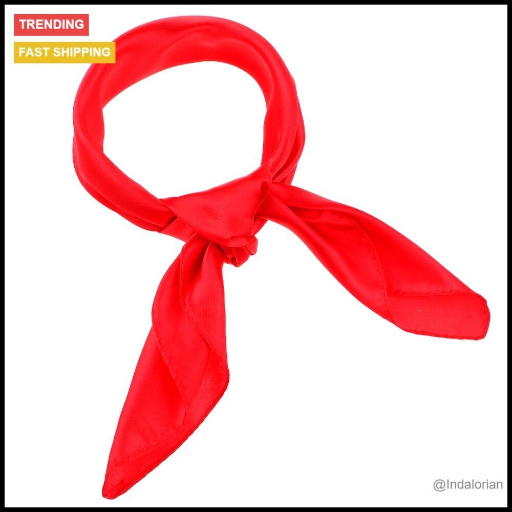 Chiffon Square Scarf Elegant Retro Silk Neck Scarf Versatile Head Handbag